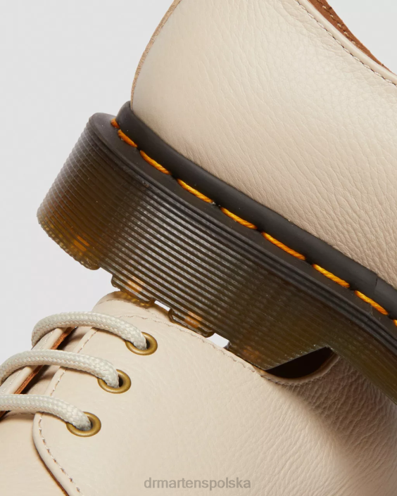 obuwie pergaminowa beżowa Virginia F28B322 Oksfordy ze skóry Virginia 1461 kobiety Dr. Martens