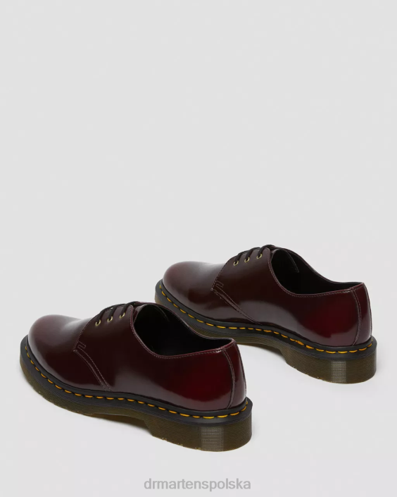 obuwie wiśniowy oxford ścierany F28B311 wegańskie buty oxford 1461 kobiety Dr. Martens