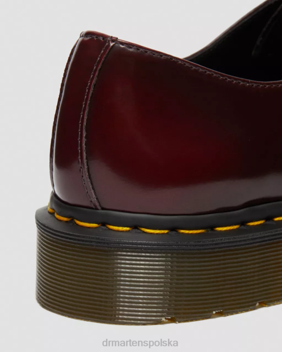 obuwie wiśniowy oxford ścierany F28B311 wegańskie buty oxford 1461 kobiety Dr. Martens