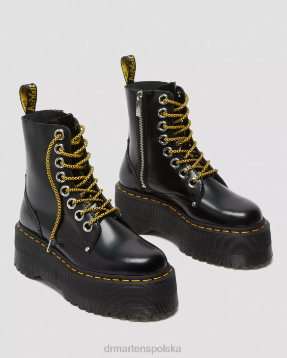 obuwie czarne masło F28B15 platformy startowe jadon max kobiety Dr. Martens