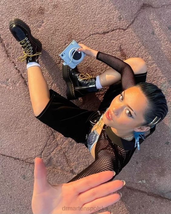 obuwie czarne masło F28B15 platformy startowe jadon max kobiety Dr. Martens