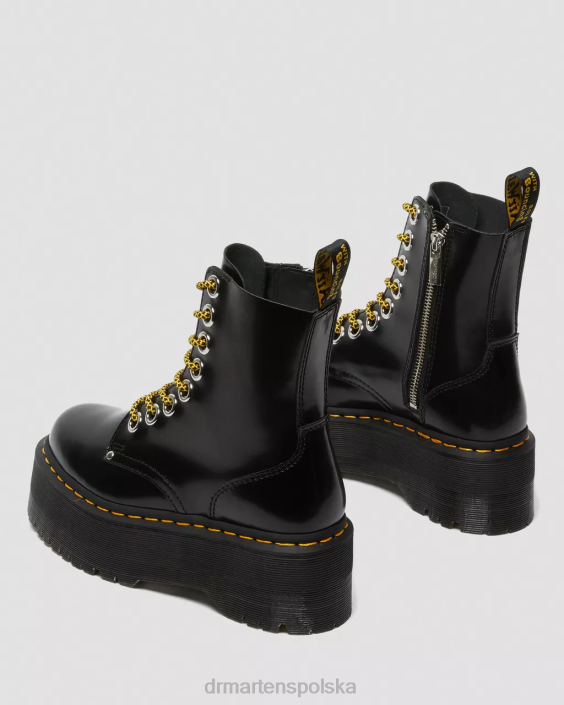 obuwie czarne masło F28B15 platformy startowe jadon max kobiety Dr. Martens