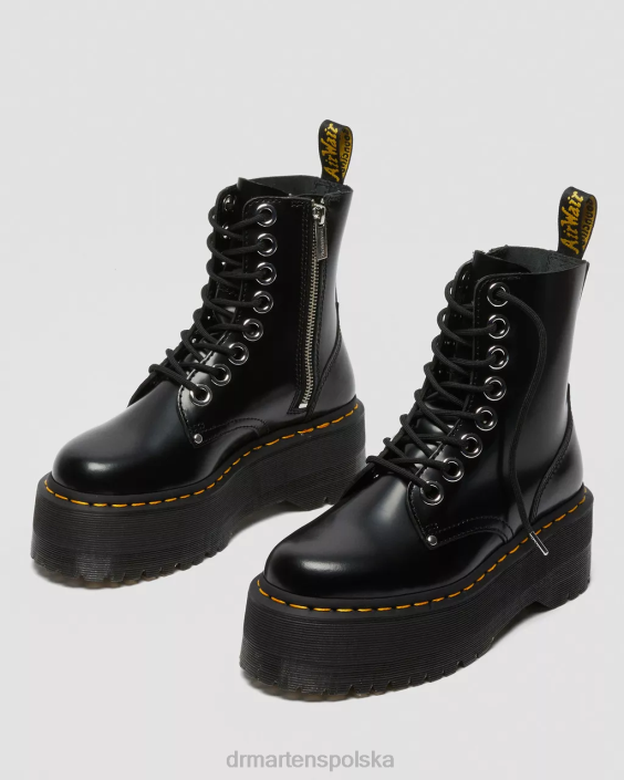 obuwie czarne masło F28B15 platformy startowe jadon max kobiety Dr. Martens