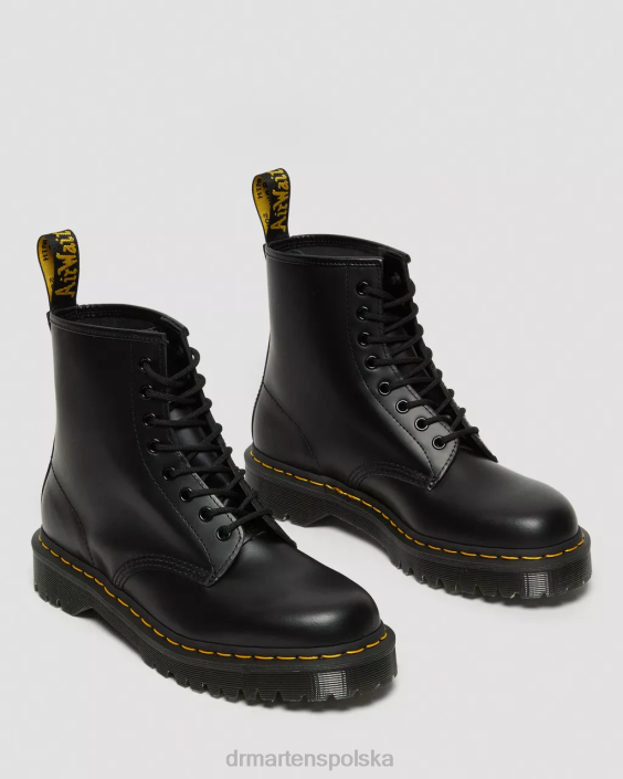 obuwie czarny gładki F28B76 Botki na platformie z gładkiej skóry 1460 bex kobiety Dr. Martens