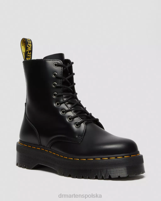 obuwie czarny polerowany gładki F28B2 Platformy z gładkiej skóry jadon boot kobiety Dr. Martens