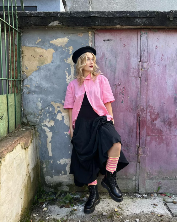 obuwie czarny polerowany gładki F28B2 Platformy z gładkiej skóry jadon boot kobiety Dr. Martens