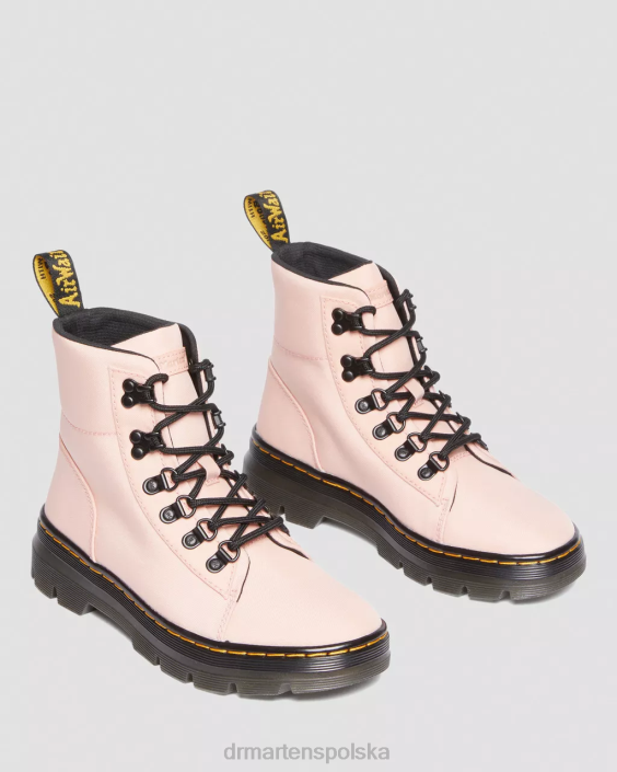 obuwie Nylon cyklonowy w kolorze brzoskwiniowo-beżowym F28B179 grzebienie nylonowe i skórzane buty codzienne kobiety Dr. Martens