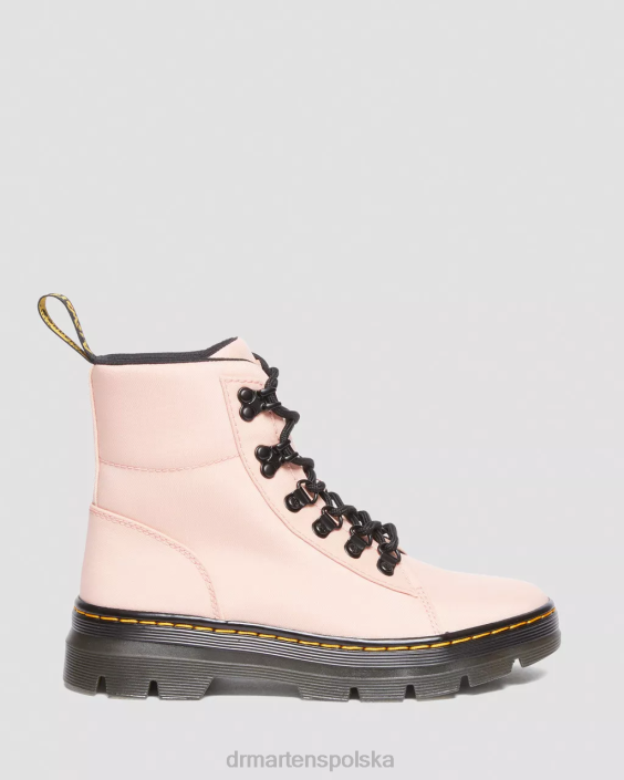 obuwie Nylon cyklonowy w kolorze brzoskwiniowo-beżowym F28B179 grzebienie nylonowe i skórzane buty codzienne kobiety Dr. Martens