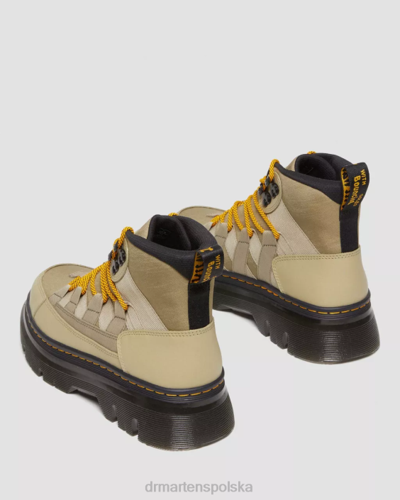 obuwie Nylon cyklonowy w kolorze jasnej oliwki i kamień lapstone F28B161 Boury buty na co dzień z nylonu i skóry kobiety Dr. Martens