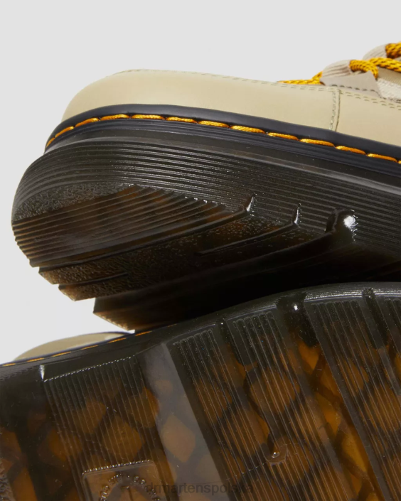 obuwie Nylon cyklonowy w kolorze jasnej oliwki i kamień lapstone F28B161 Boury buty na co dzień z nylonu i skóry kobiety Dr. Martens