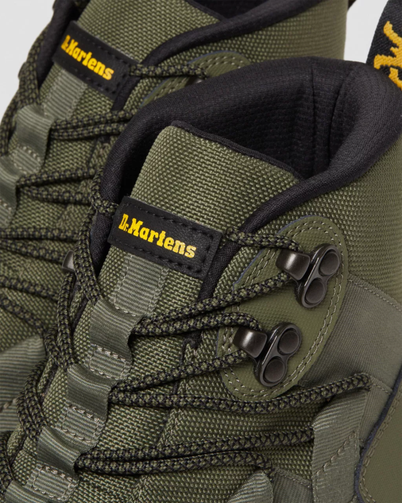 obuwie Zielony khaki Ajax i wyjątkowo wytrzymały i hydro F28B81 Boury, skórzane buty na co dzień kobiety Dr. Martens