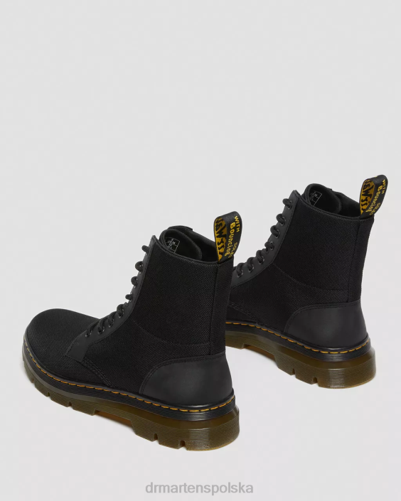 obuwie czarny, bardzo wytrzymały poli i gumowy F28B63 grzebienie, codzienne buty z polietylenu kobiety Dr. Martens