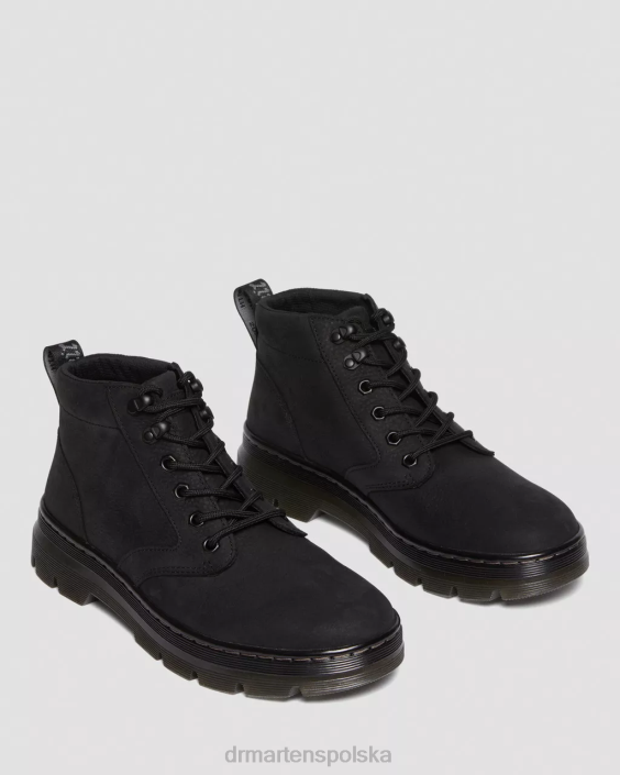 obuwie czarny frezowany nubuk wp F28B108 Buty użytkowe Bonny z frezowanej skóry nubukowej kobiety Dr. Martens