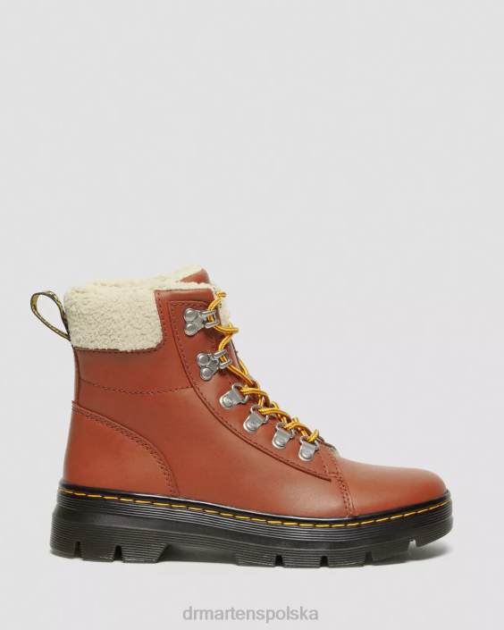 obuwie olejek pełnoziarnisty F28B113 codzienne buty z wyściółką ze sztucznego futra kobiety Dr. Martens