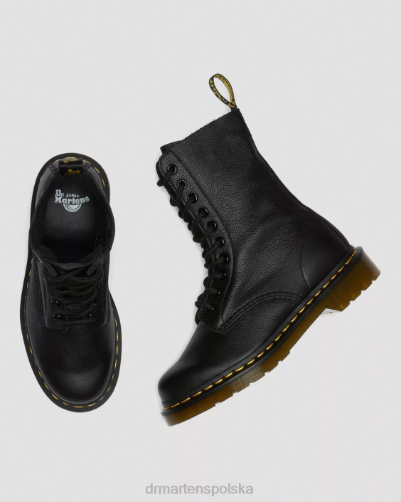 obuwie czarna Wirginia F28B361 Skórzane buty do połowy łydki 1490 Virginia kobiety Dr. Martens