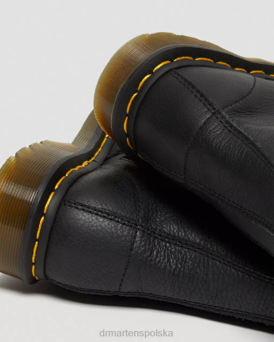 obuwie czarna Wirginia F28B362 Skórzane buty do połowy łydki 1b99 Virginia kobiety Dr. Martens