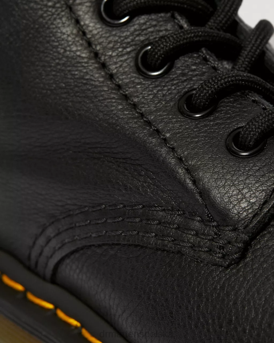 obuwie czarna Wirginia F28B363 Skórzane kozaki za kolano 1b60 Virginia kobiety Dr. Martens