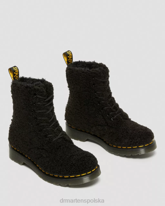 obuwie czarny lux borg F28B169 Buty ze sztucznego baranka 1460 Pascal kobiety Dr. Martens