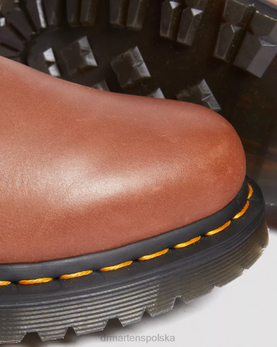 obuwie opalony kowal F28B25 1460 Serena Skórzane buty z wyściółką ze sztucznego futra kobiety Dr. Martens