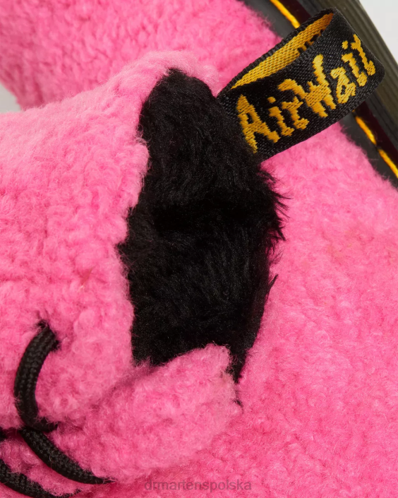 obuwie różowy lux borg F28B181 Buty ze sztucznego baranka 1460 Pascal kobiety Dr. Martens