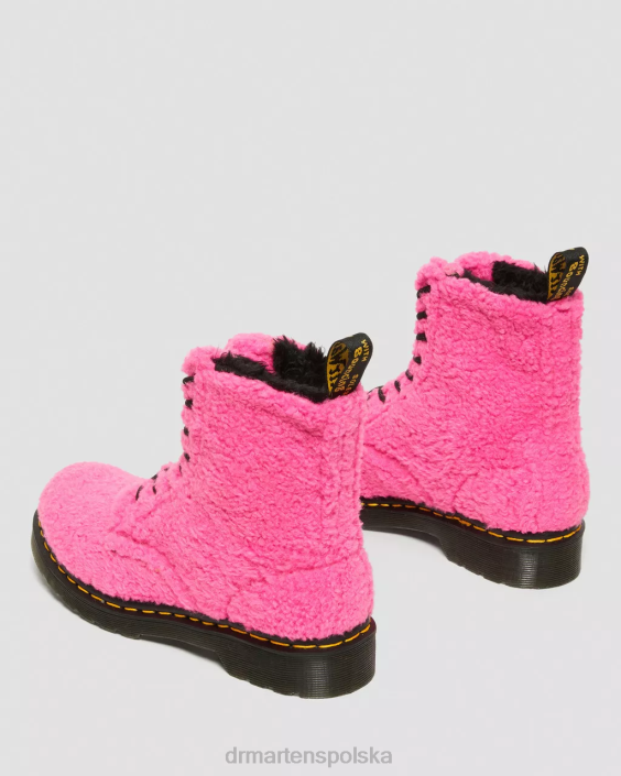 obuwie różowy lux borg F28B181 Buty ze sztucznego baranka 1460 Pascal kobiety Dr. Martens