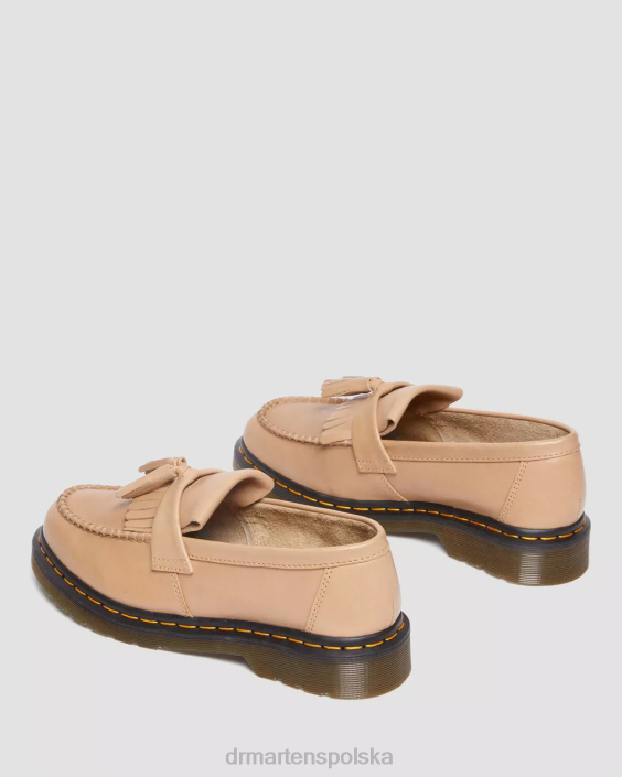 obuwie beżowa carrara F28B381 Skórzane mokasyny z frędzlami Adriana Carrary kobiety Dr. Martens