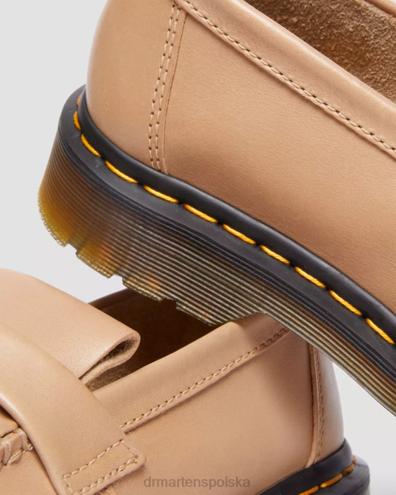 obuwie beżowa carrara F28B381 Skórzane mokasyny z frędzlami Adriana Carrary kobiety Dr. Martens