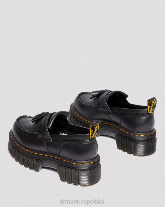 obuwie czarna nappa lux F28B369 Mokasyny na platformie Audrick Nappa lux kobiety Dr. Martens