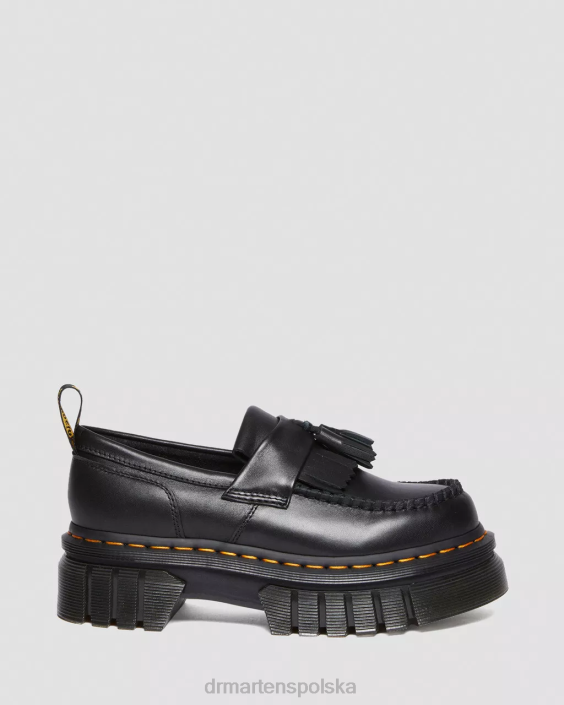 obuwie czarna nappa lux F28B369 Mokasyny na platformie Audrick Nappa lux kobiety Dr. Martens