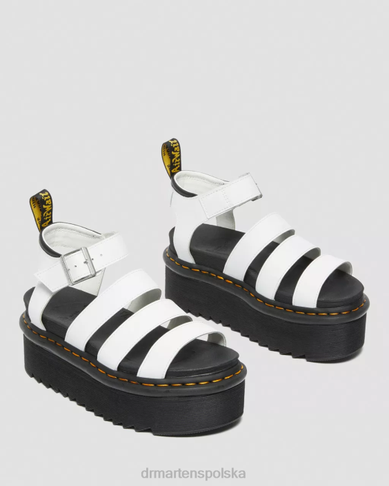 obuwie biała woda F28B249 Sandały Blaire z hydroskórzanej platformy z paskiem kobiety Dr. Martens