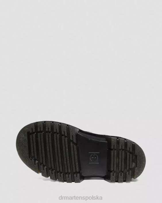 obuwie brukowana szarość nappa lux F28B268 Sandały na platformie z 3 paskami, ze skóry Ricki Nappa Lux kobiety Dr. Martens