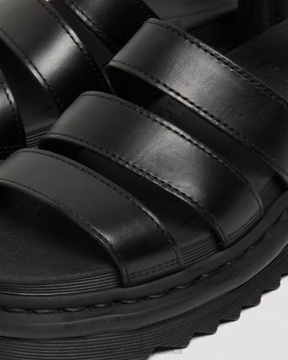 obuwie czarny brando F28B345 Sandały Blaire Brando ze skórzanym paskiem kobiety Dr. Martens