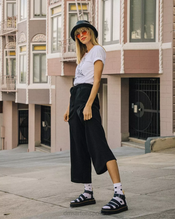 obuwie czarny feliks się ściera F28B248 wegańskie sandały gladiatorki Blaire Felix kobiety Dr. Martens