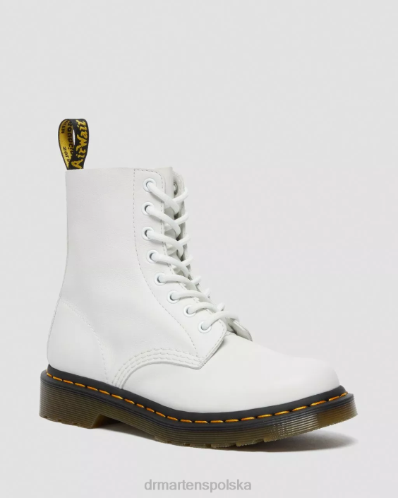 obuwie biała Wirginia F28B68 Skórzane buty Pascal Virginia 1460 kobiety Dr. Martens