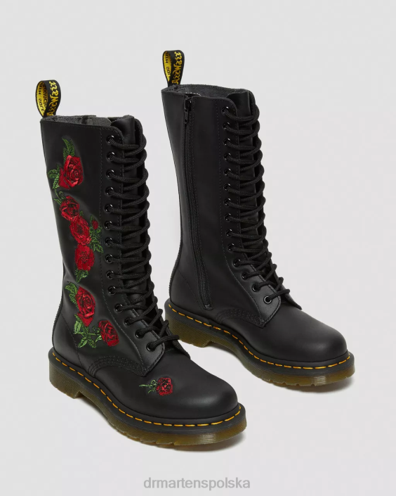 obuwie czarny miękki t F28B366 Skórzane buty do połowy łydki marki VONDA z 1914 r kobiety Dr. Martens