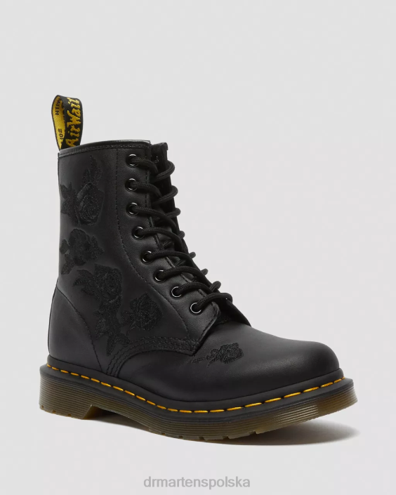 obuwie czarny miękki t F28B72 1460 VONDA Mono – botki w kwiaty kobiety Dr. Martens