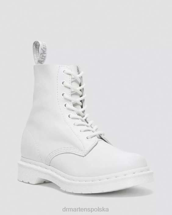 obuwie biała Wirginia F28B89 Mono sznurowane buty 1460 Pascal kobiety Dr. Martens