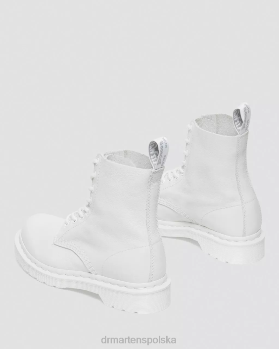 obuwie biała Wirginia F28B89 Mono sznurowane buty 1460 Pascal kobiety Dr. Martens