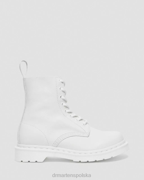 obuwie biała Wirginia F28B89 Mono sznurowane buty 1460 Pascal kobiety Dr. Martens