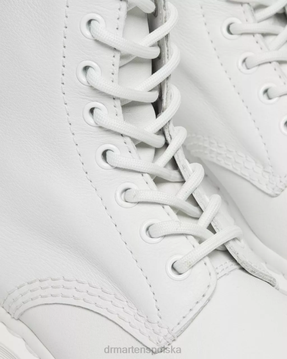 obuwie biała Wirginia F28B89 Mono sznurowane buty 1460 Pascal kobiety Dr. Martens