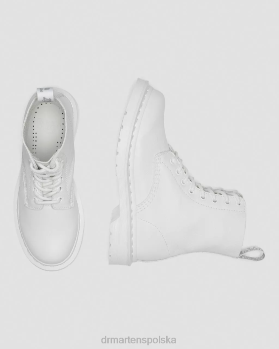 obuwie biała Wirginia F28B89 Mono sznurowane buty 1460 Pascal kobiety Dr. Martens