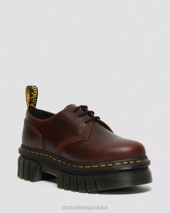 obuwie brązowy brando F28B236 Skórzane buty na platformie Audrick Brando kobiety Dr. Martens