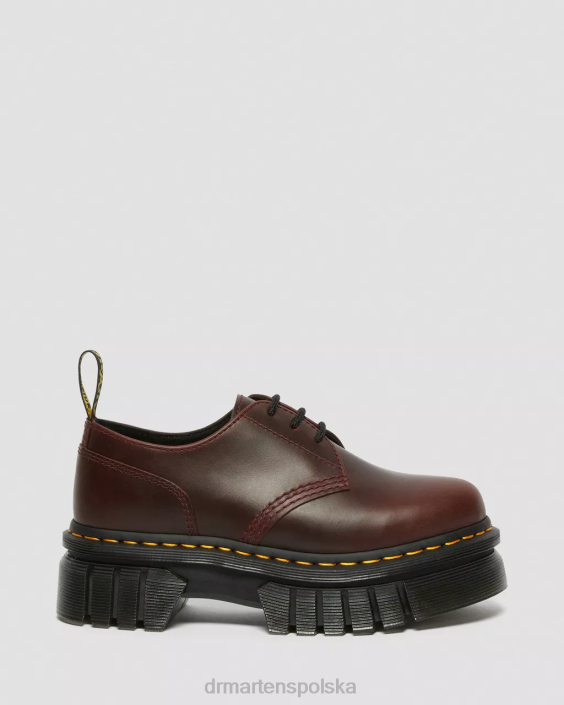 obuwie brązowy brando F28B236 Skórzane buty na platformie Audrick Brando kobiety Dr. Martens