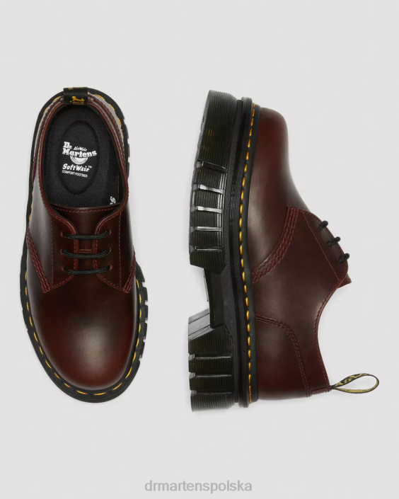 obuwie brązowy brando F28B236 Skórzane buty na platformie Audrick Brando kobiety Dr. Martens