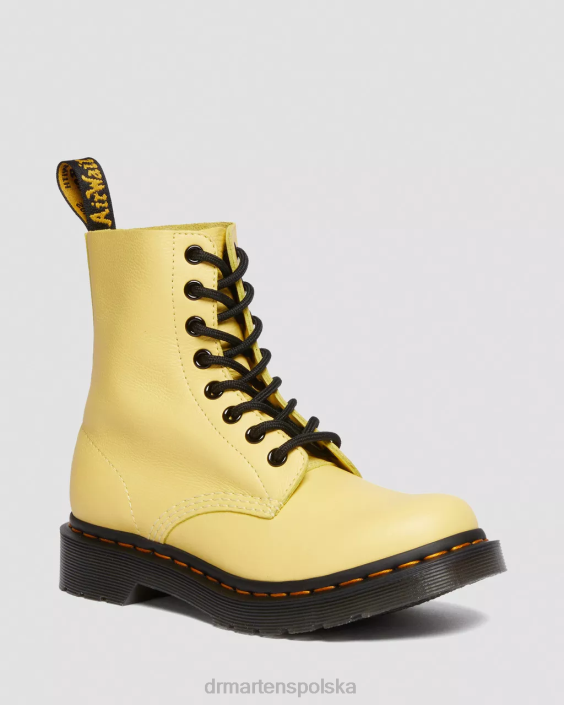 obuwie cytrynowo-żółta Virginia F28B145 1460 Pascal Czarne sznurowane buty z oczkami kobiety Dr. Martens