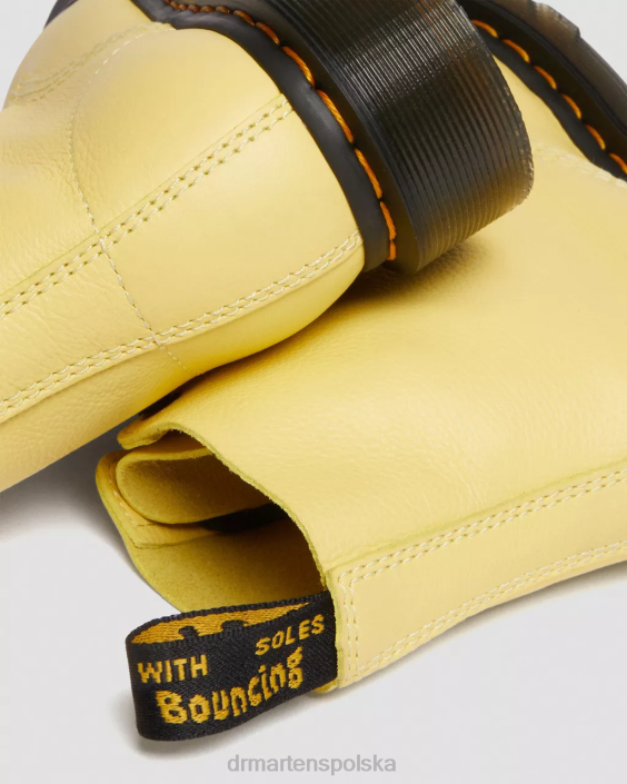 obuwie cytrynowo-żółta Virginia F28B145 1460 Pascal Czarne sznurowane buty z oczkami kobiety Dr. Martens