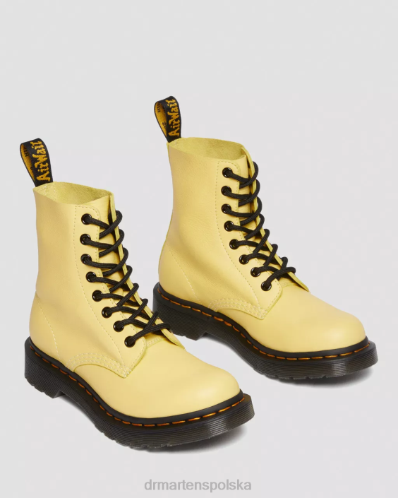 obuwie cytrynowo-żółta Virginia F28B145 1460 Pascal Czarne sznurowane buty z oczkami kobiety Dr. Martens