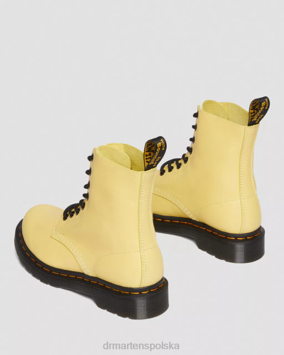 obuwie cytrynowo-żółta Virginia F28B145 1460 Pascal Czarne sznurowane buty z oczkami kobiety Dr. Martens