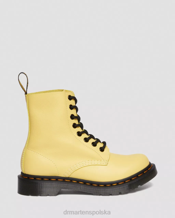 obuwie cytrynowo-żółta Virginia F28B145 1460 Pascal Czarne sznurowane buty z oczkami kobiety Dr. Martens
