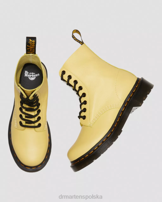 obuwie cytrynowo-żółta Virginia F28B145 1460 Pascal Czarne sznurowane buty z oczkami kobiety Dr. Martens